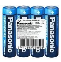 Батарейка Panasonic GENERAL PURPOSE R6 TRAY 4 ZINK-CARBON (R6BER/4P)