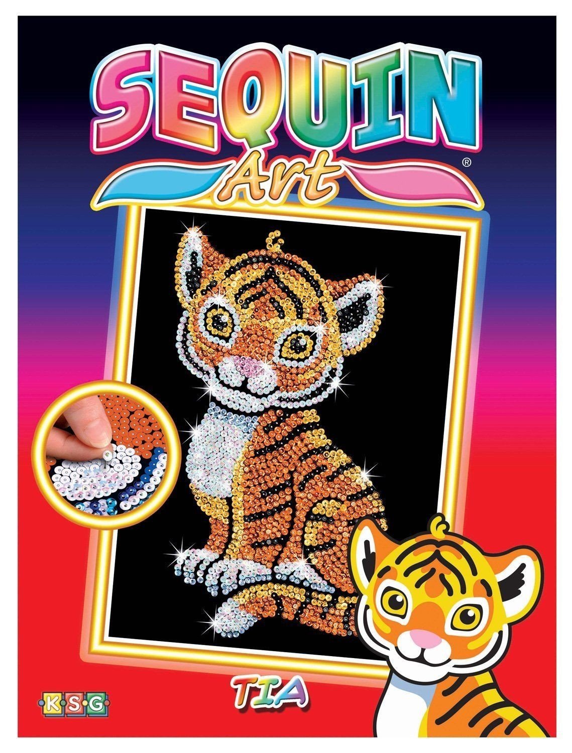 Набор для творчества Sequin Art RED Tia Tiger (SA1413) фото 