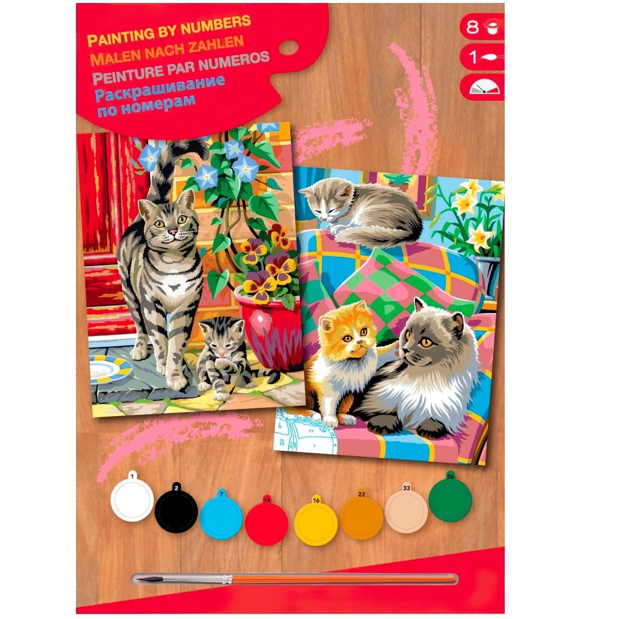 Набор для творчества Sequin Art PAINTING BY NUMBERS JUNIOR-PAIRS Cats (SA0213) фото 