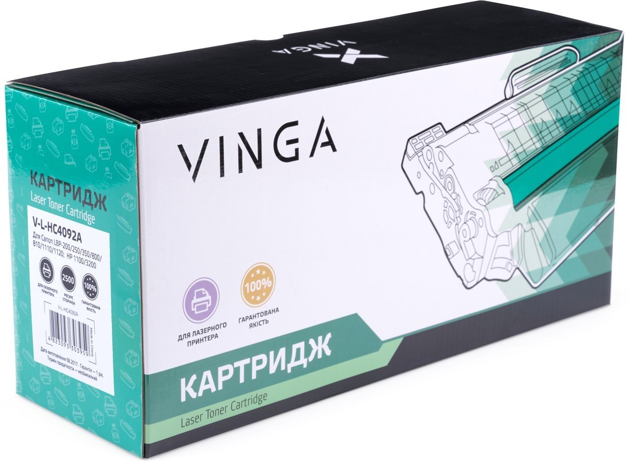 Картридж лазерный Vinga для HP C4092A Canon EP-22 (V-L-HC4092A) фото1