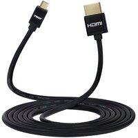 Кабель HDMI 2Е (AM/microAM) V1.4, Ultra Slim, Aluminium, Black 2m (2EW-1121-2m)