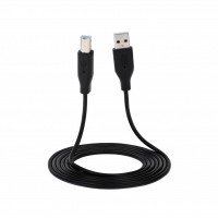  Кабель 2E USB 2.0 (AM/BM) DSTP, 1.8m, black 