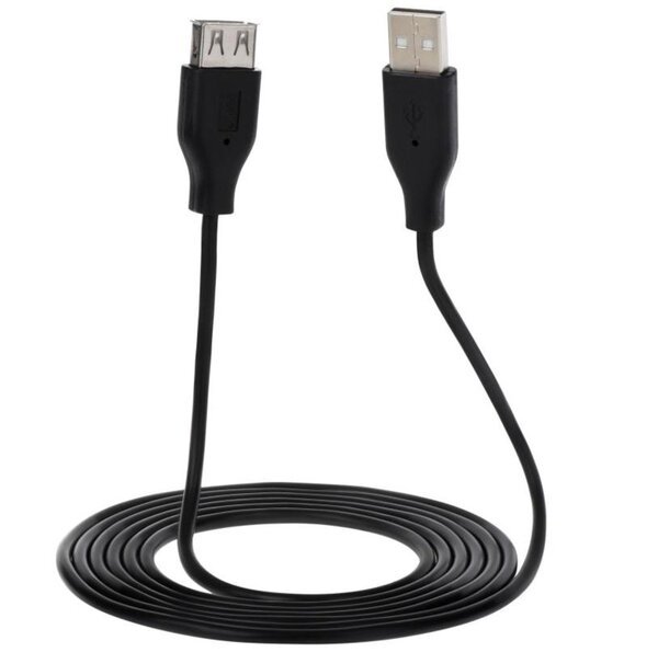 

Кабель 2E USB 2.0 (AM/AF) 1.8m, Black (2E-W-3168)