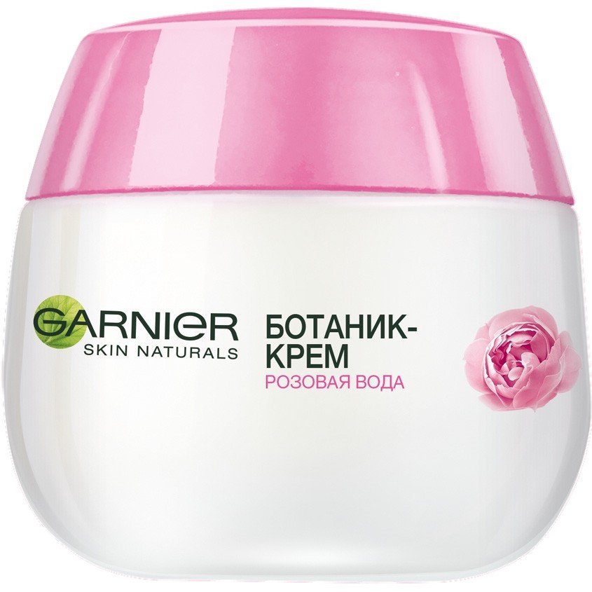 Ботаник-крем Garnier Skin Naturals успокаивающий с розовой водой для сухой и чувствительной кожи лица 50мл фото 