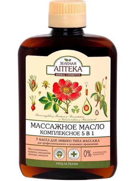 

Масло массажное Green Pharmacy Комплексное 5 в 1 200 мл