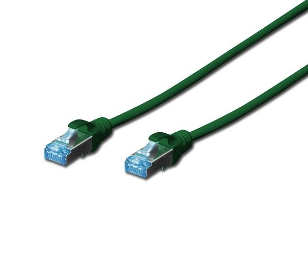 Патч-корд DIGITUS cat.5e, SF-UTP, 1м, AWG 26/7, Green (DK-1531-010/G)