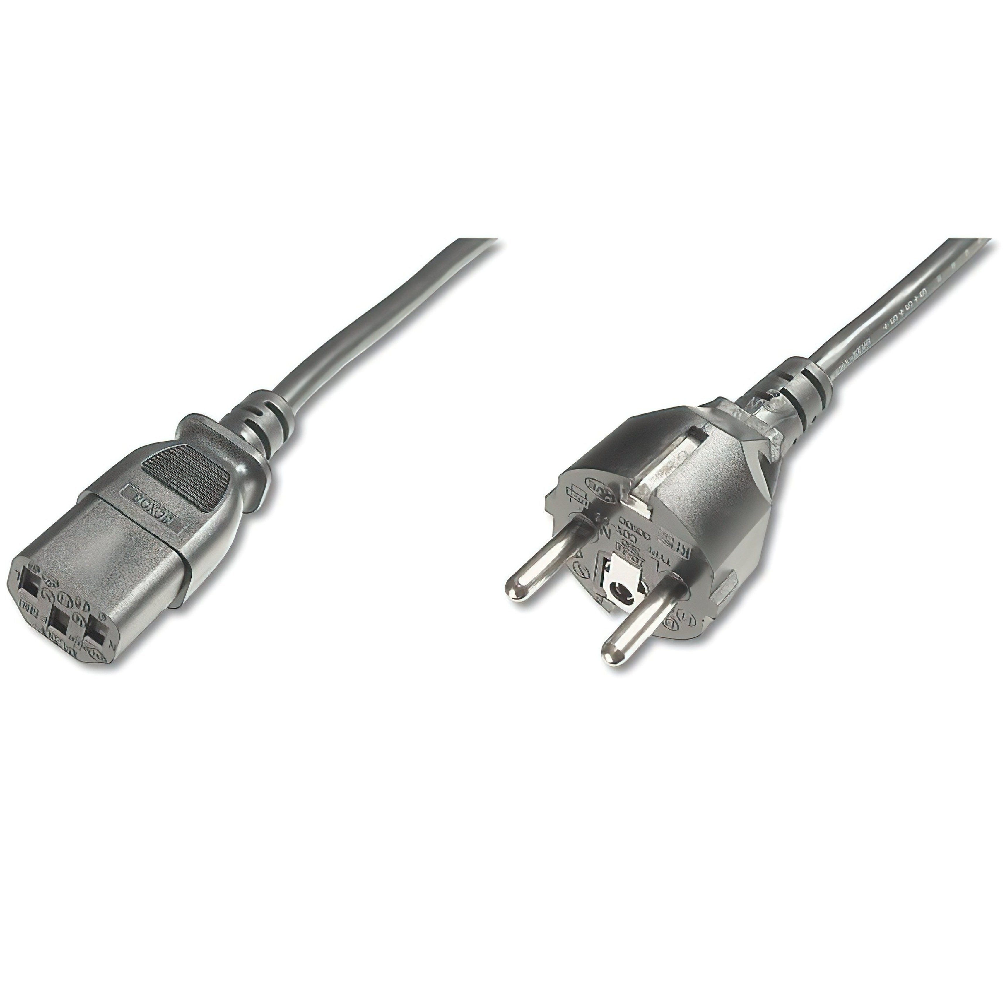 Мережевий кабель DIGITUS CEE 7/7 (Typ-F) – C13 (AK-440101-018-S)фото1