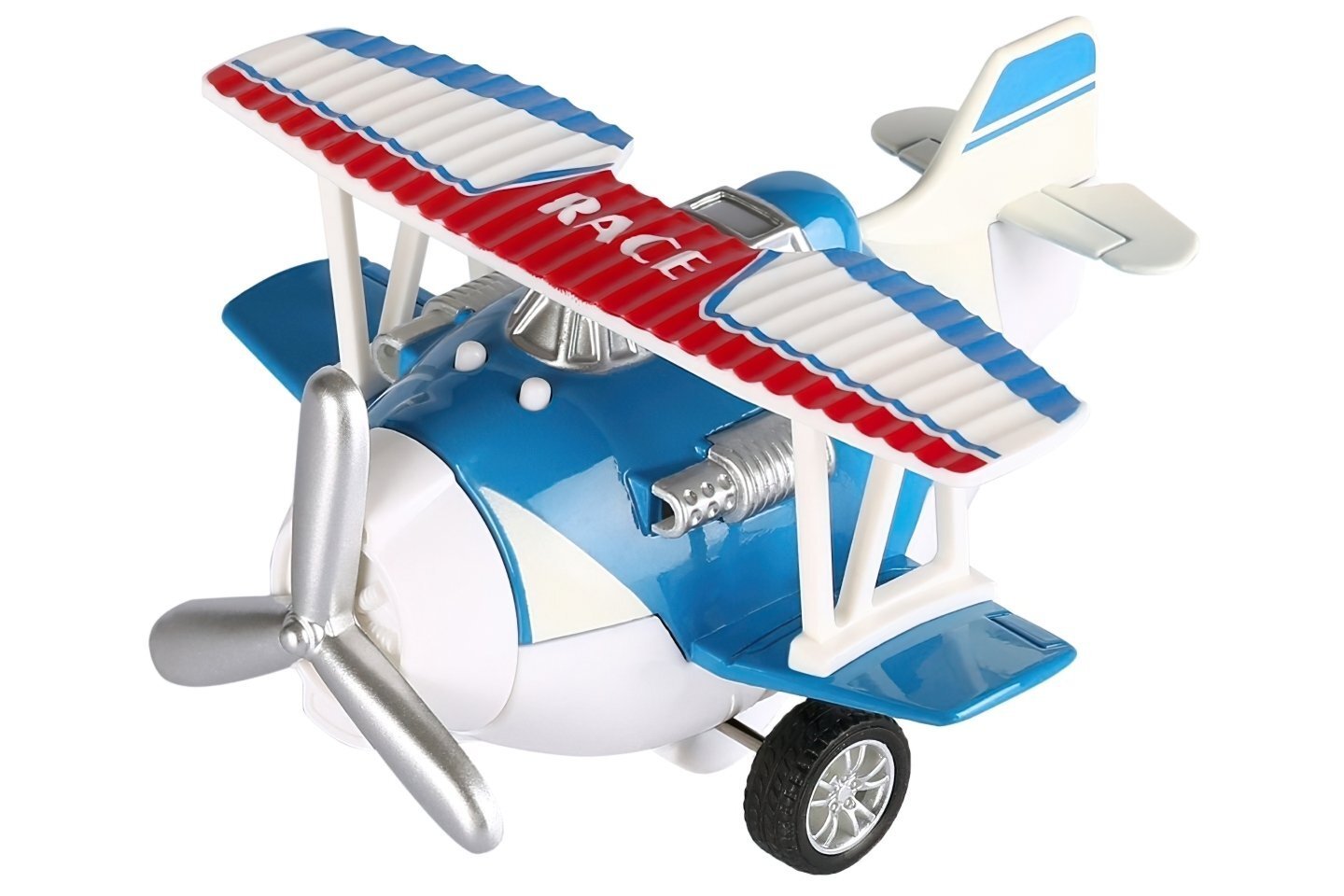 Самолет металический инерционный Same Toy Aircraft синий со светом и музыкой (SY8012Ut-2) фото 
