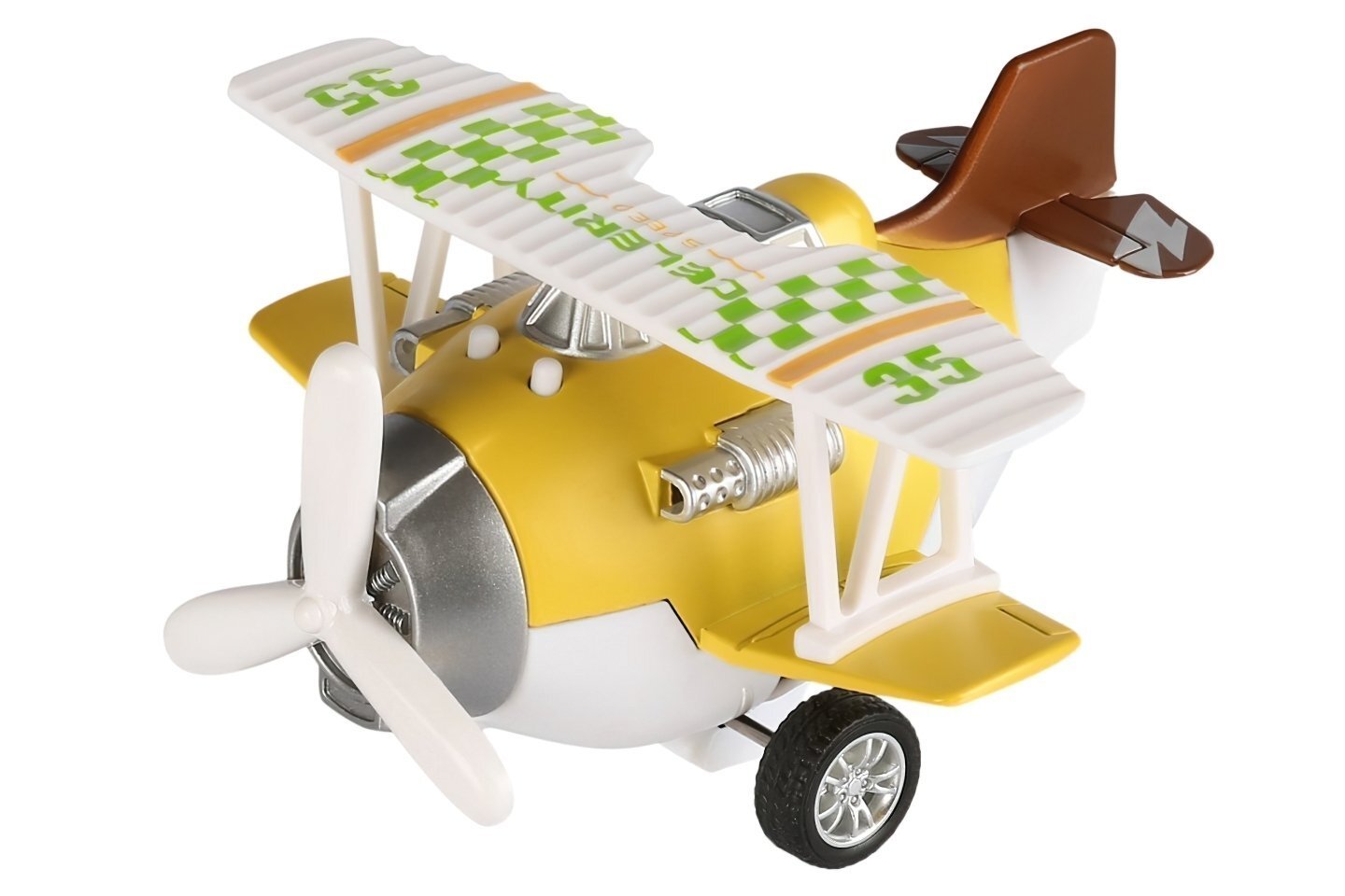 Самолет металический инерционный Same Toy Aircraft желтый (SY8016AUt-1) фото 