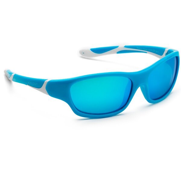 Акція на Детские солнцезащитные очки Koolsun Sport бирюзово-белые (Размер 6+) (KS-SPBLSH006) від MOYO