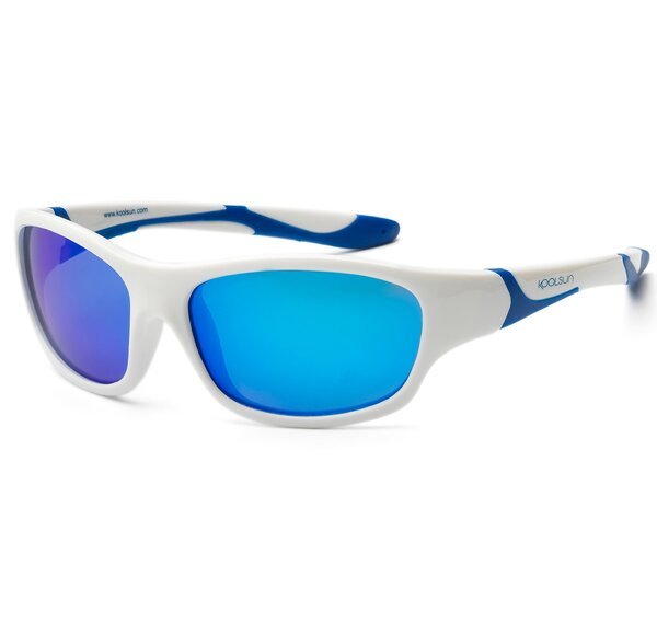Акція на Детские солнцезащитные очки Koolsun Sport бело-голубые (Размер 6+) (KS-SPWHSH006) від MOYO