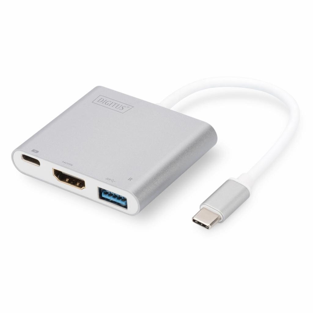 USB хаб DIGITUS USB 3.0 Type-C Multi Adapter 4K 30Hz HDMI (DA-70838-1) фото 