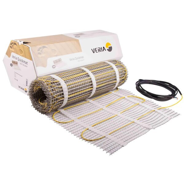 

Теплый пол Veria Quickmat 150 двухжильный нагревательный мат 1800 Вт, 230V, 1,5 м2, 0,5х3м (189B0160)