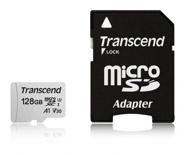 Карта памяти Transcend microSDXC 128GB C10 UHS-I U3 R95/W45MB/s + SD-адаптер (TS128GUSD300S-A)