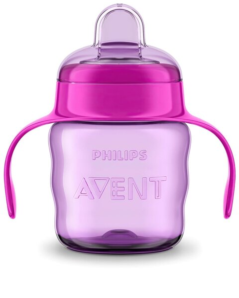  Чашка-непроливайка Avent з м'яким носиком рожева 200 мл 6+1 шт. (SCF551/03) 