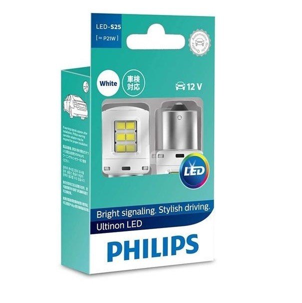 Лампа светодиодная Philips P21W White Ultinon (11498ULWX2) фото 1