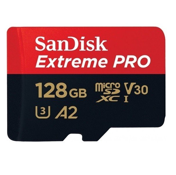 Карта памяти Sandisk microSDXC 128GB C10 UHS-I U3 A2 Extreme Pro R170MB/s + SD-адаптер (SDSQXCY-128G-GN6MA) фото 