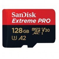 Карта памяти Sandisk microSDXC 128GB C10 UHS-I U3 A2 Extreme Pro R170MB/s + SD-адаптер (SDSQXCY-128G-GN6MA)