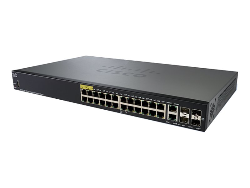Коммутатор Cisco SB SF350-24P 24-port 10/100 POE Managed Switch (SF350-24P-K9-EU) фото 