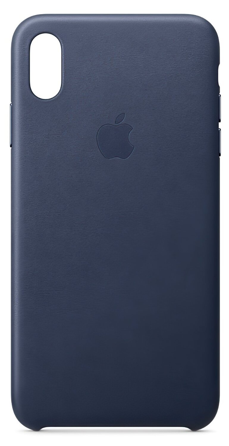  Чохол Apple Leather Case для iPhone XS Max Midnight Blue (MRWU2ZM/A) фото
