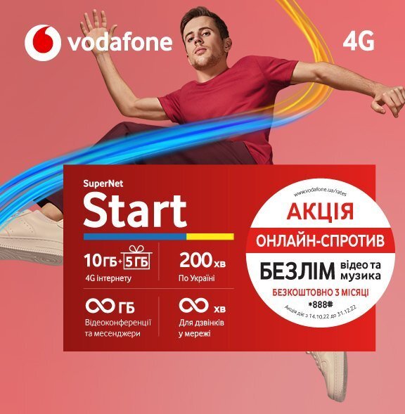 Стартовый пакет Vodafone SuperNet Start фото 