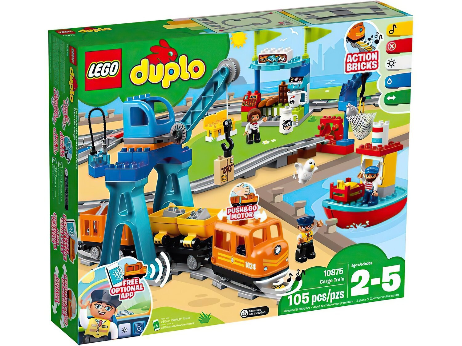 LEGO 10875 DUPLO Town Грузовой поезд фото 