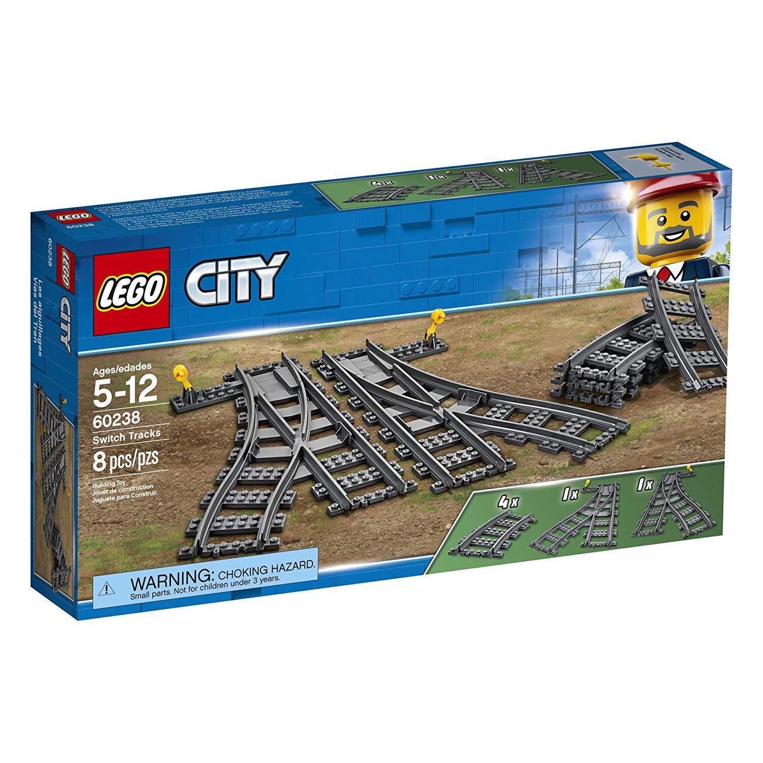 LEGO 60238 City Trains Железнодорожные стрелки фото 