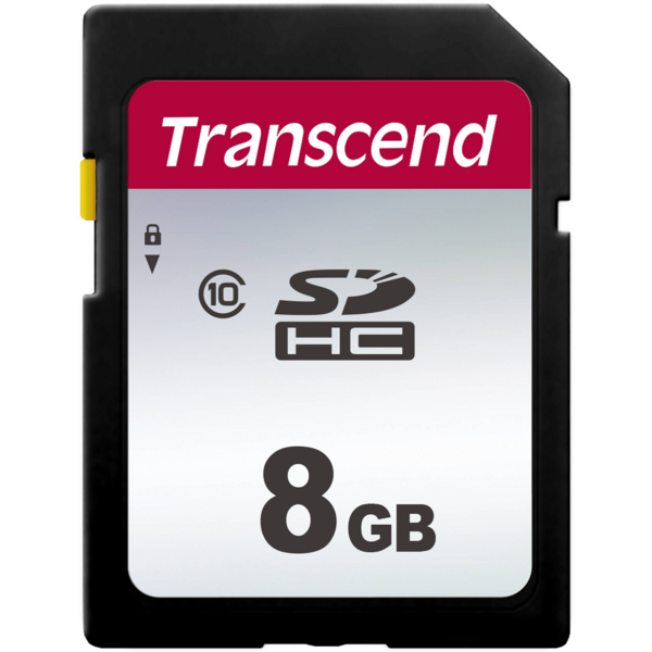 Акція на Карта памяти Transcend SD 8GB C10 R20MB/s (TS8GSDC300S) від MOYO