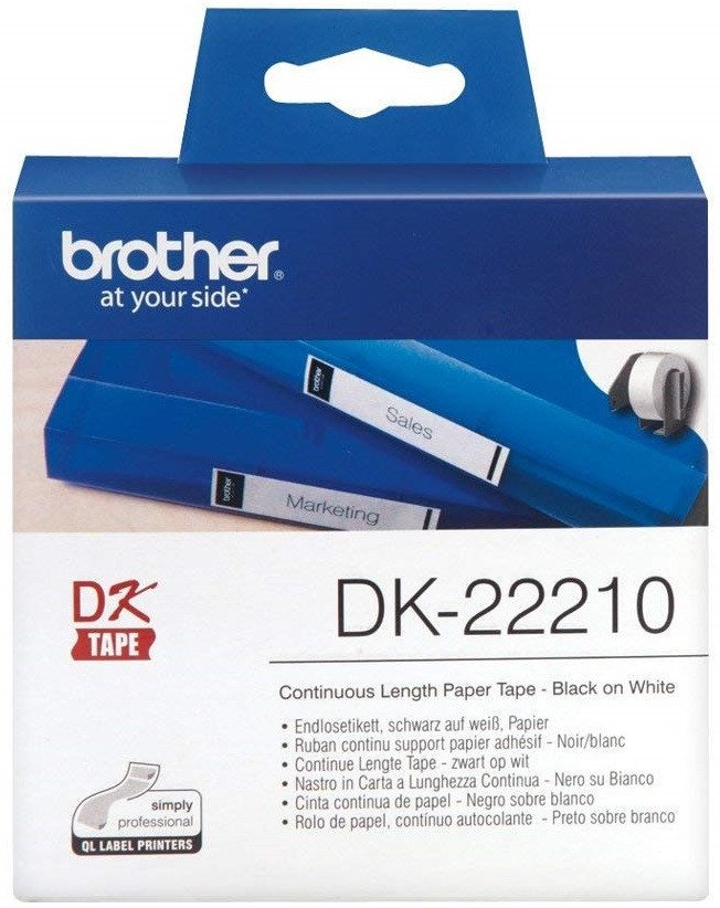  Картридж Brother для спеціалізованого принтера QL-1060N/QL-570, 29mm x 30.48M (DK22210) фото