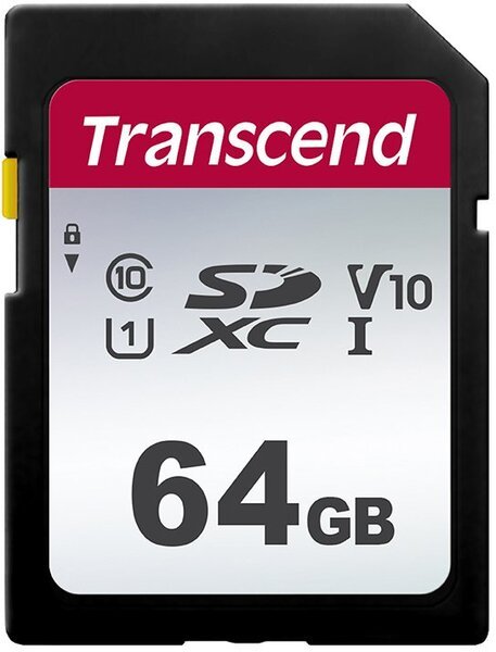 Карта памяти Transcend SDXC 64GB C10 UHS-I U1 V10 R100/W20 MB/s (TS64GSDC300S)
