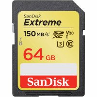 Карта памяти SanDisk SDXC 64GB C10 Extreme UHS-I U3 R150/W60 MB/s (SDSDXV6-064G-GNCIN)