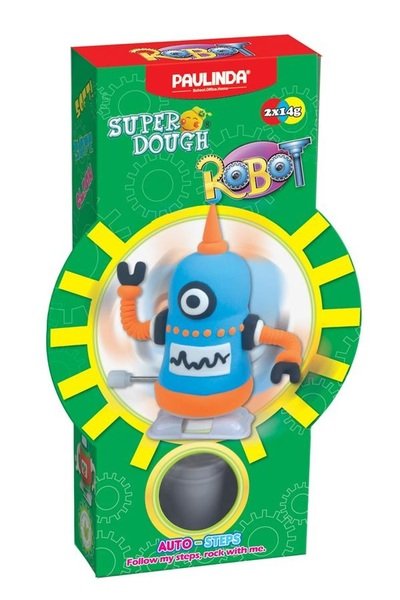 

Масса для лепки Paulinda Robot голубой, заводной механизм, шагает (PL-081178-6)