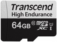 Карта пам`яті Transcend microSDXC 64GB C10 UHS-I U1 High Endurance (85TB) (TS64GUSD350V)