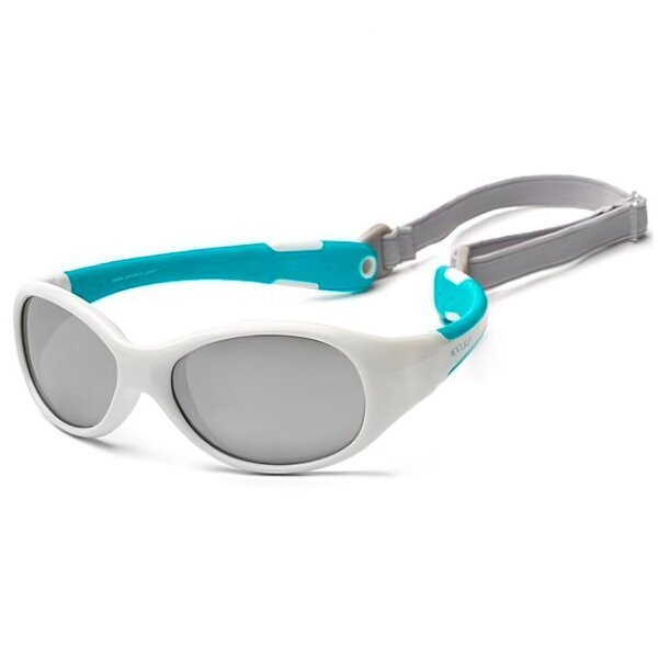 Акція на Детские солнцезащитные очки Koolsun KS-FLWA003 бело-бирюзовые 3+ (KS-FLWA003) від MOYO