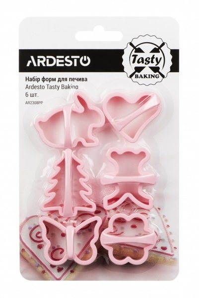 

Набор форм для печенья Ardesto Tasty baking розовый 6 шт (AR2308PP)