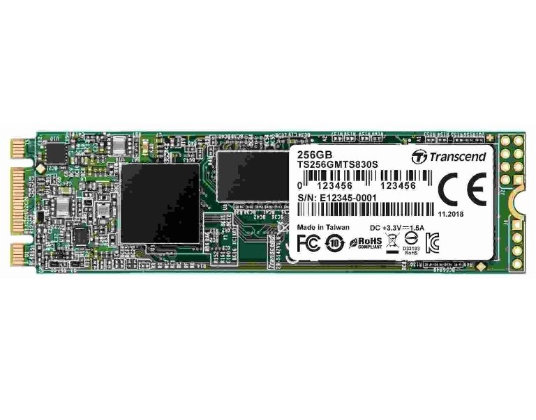 SSD накопичувач TRANSCEND MTS830S 256GB M.2 SATA 3D TLC (TS256GMTS830S) фото1