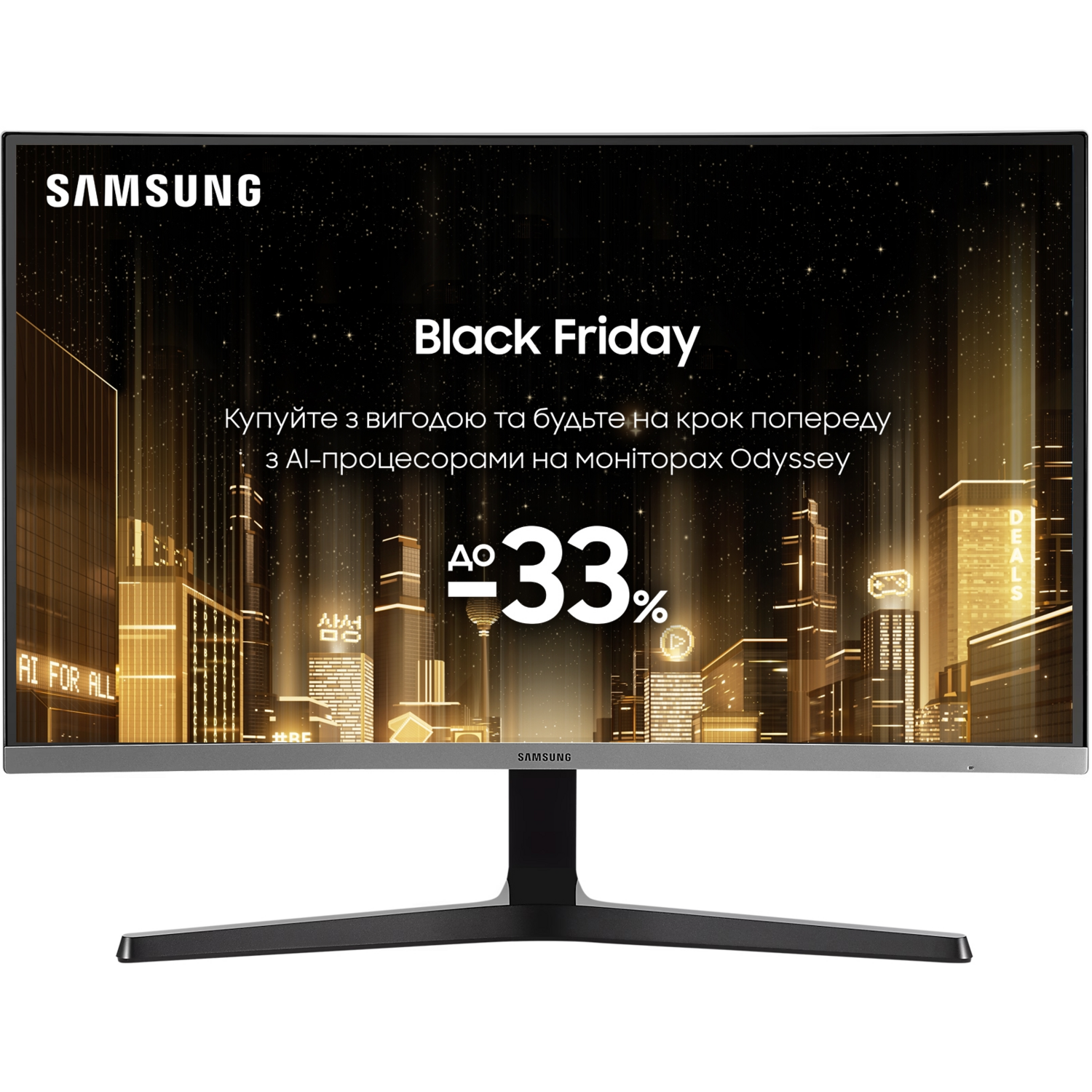 Монитор 27" SAMSUNG Curved C27R500 Dark Silver (LC27R500FHIXCI) фото 