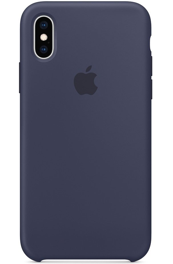 Чехол Apple Silicone Case для iPhone X/Xs Midnight Blue (MRW92ZM/A) фото 