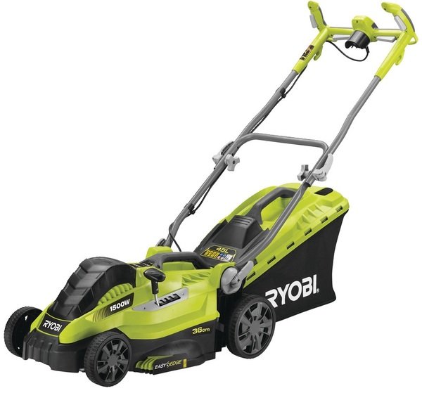 Акція на Газонокосилка электрическая Ryobi RLM15E36H 1500Вт 45л від MOYO