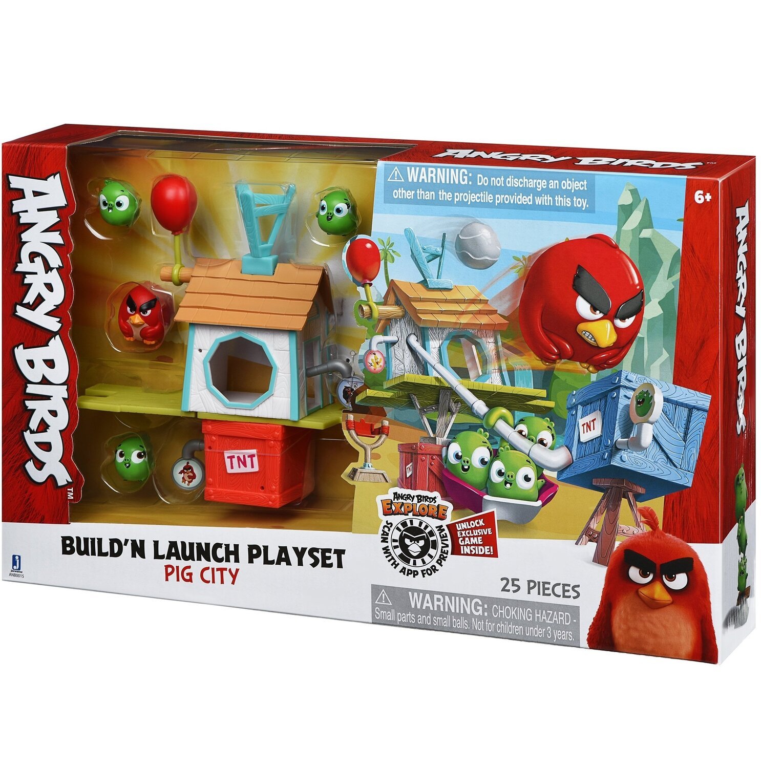 Игровая фигурка Jazwares Angry Birds ANB Medium Playset (Pig City Build &#039;n Launch Playset) (ANB0015) фото 