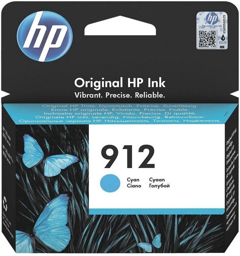 Картридж струйный HP 912 Cyan Original Ink Cartridge (3YL77AE) фото 1