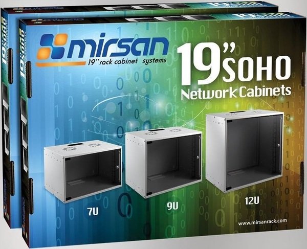 

Шкаф MIRSAN SOHO 19" 9U 535x300, RAL 7035 (MR.SOH09U30DE.02)