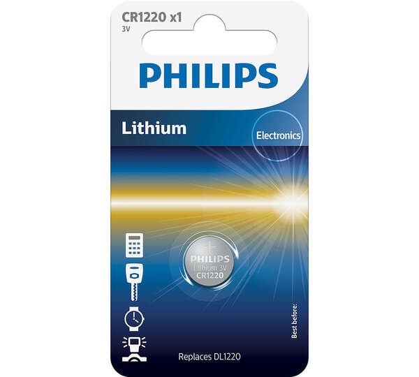 

Батарейка Philips Lithium CR 1220 BLI 1 (CR1220/00B)