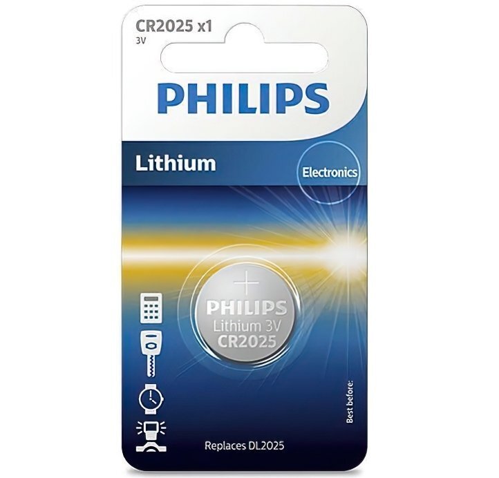 Батарейка Philips Lithium CR 2025 BLI 1 (CR2025/01B) фото 