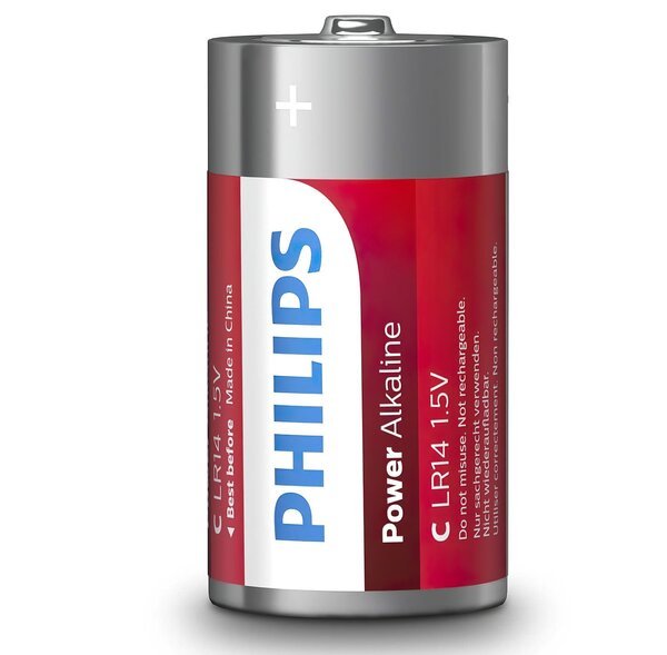 

Батарейка Philips Power Alkaline C BLI 2 (LR14P2B/10)