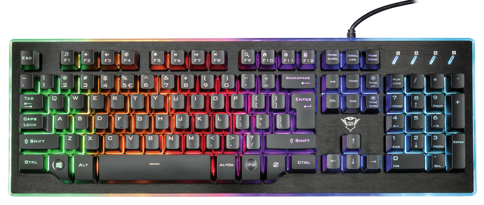 Игровая клавиатура Trust GXT 860 Thura Semi-mechanical RGB BLACK (22416) фото 1