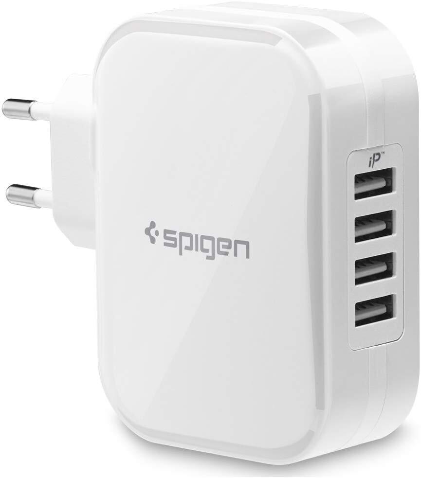  Мережевий зарядний пристрій Spigen F401 USB White фото1