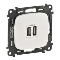 Розетка Legrand USB для зарядки подвійна Valena ALLURE Legrand, Білий