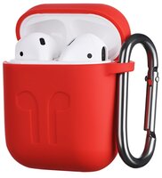 Чехол 2Е для Apple AirPods Pure Color Silicone (1.5mm) Imprint Rose red (2E-AIR-PODS-IBSI-1.5-RRD)