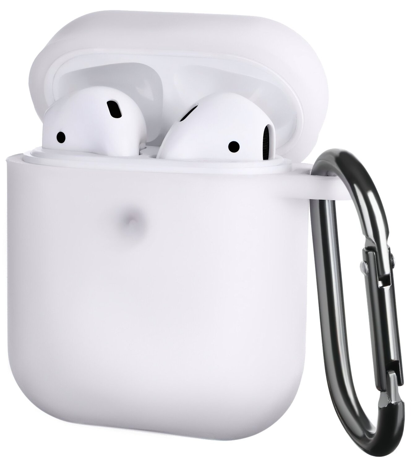 Чехол 2Е для Apple AirPods Pure Color Silicone (3mm) White (2E-AIR-PODS-IBPCS-3-WT) фото 